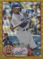 2023 Topps Chrome #150 Mookie Betts Gold Wave Refractor Baseball Card