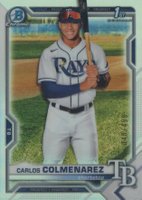 2021 Bowman Chrome Prospects #BCP238 Carlos Colmenarez Refractor Baseball Card