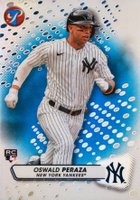 2023 Topps Pristine #151 Oswald Peraza Blue Baseball Card