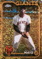 2024 Topps Gilded Collection #24 Willie Mays Gold Mini Diamond Baseball Card