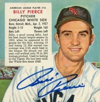 1953 Red Man Tobacco #16 Billy Pierce Hand Cut-Without Tab Baseball Card