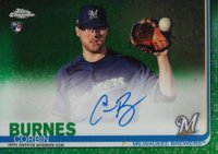 2019 Topps Chrome Rookie Autographs #RA-CB Corbin Burnes Green Refractor Baseball Card