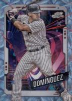2024 Topps Chrome Cosmic #89 Jasson Dominguez Nucleus Refractor Baseball Card