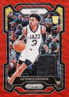 2023 Panini Prizm #127 Keyonte George Ruby Wave Basketball Card