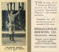 1916 Indianapolis Brewing #49 Charles Dooin Baseball Card