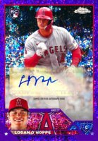 2023 Topps Chrome Update Autograph #ACLOH Logan O'Hoppe Purple Speckle Baseball Card