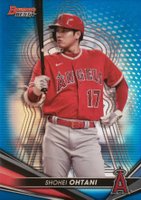2022 Bowman's Best #25 Shohei Ohtani Blue Refractor Baseball Card