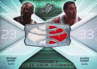 2008 SPx Winning Materials Combo   #WMCJP Michael Jordan/Scottie Pippen Basketball Card