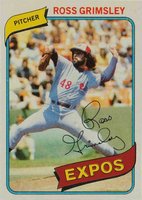 1980 Topps #375 Ross Grimsley Baseball Card