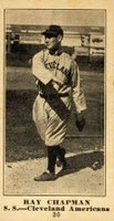 1916 Sporting News #30 Ray Chapman Blank Back Baseball Card