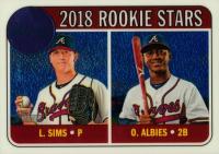2018 Topps Heritage  #331 Lucas Sims/Ozzie Albies Chrome Baseball Card