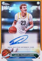 2023 Topps Chrome Topps Chrome Autographs #CGLM Lauri Markkanen Gold Refractor Basketball Card