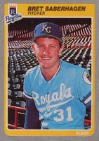 1985 Fleer #212 Bret Saberhagen Baseball Card