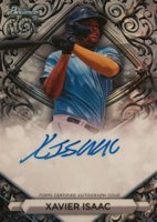 2023 Bowman Sterling Prospect Autographs #PAXI Xavier Isaac Sterling Silver Baseball Card