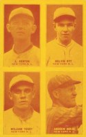 1929 Exhibits Four-on-one #10 Benton/Ott/Reese/Terry Baseball Card