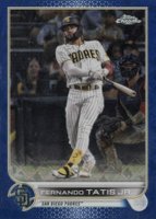 2022 Topps Chrome Logofractor Edition #100 Fernando Tatis Jr. Blue Baseball Card