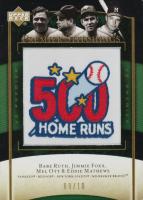2007 Upper Deck Premier Stitchings #PS-96 Babe Ruth/Eddie Mathews/Jimmie Foxx/Mel Ott 10 Baseball Card