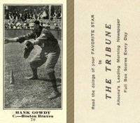 1916 Altoona Tribune #70 Hank Gowdy Baseball Card