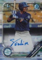 2019 Bowman Chrome Prospects Autographs #CPANMA Noelvi Marte Refractor Baseball Card