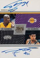 2002 Stadium Club CO-Signers #CS1 Shaquille O'Neal/Duncan Basketball Card