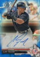2017 Bowman Chrome Prospect Autograph #CF Clint Frazier Blue Refractor Baseball Card