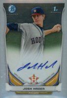 2014 Bowman Prospect Autograph #JHA Josh Hader Chrome Baseball Card