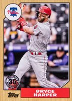 2022 Topps Update 1987 Topps Baseball #87TBU45 Bryce Harper Baseball Card