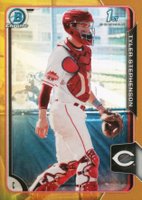 2015 Bowman Draft #13 Tyler Stephenson Chrome-Gold Refractor Baseball Card