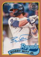 2024 Topps Update 1989 Topps Baseball Autographs #BW Bobby Witt Jr. Gold Baseball Card