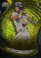 2022 Topps Chrome Black #45 Wander Franco Gold Mini Diamond Refractor Baseball Card