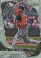 2020 Panini Prizm #151 Justin Verlander White Wave Prizm Baseball Card