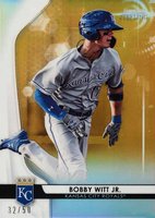 2020 Bowman Sterling #BPR29 Bobby Witt Jr. Gold Refractor Baseball Card