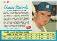 1962 Post Cereal #25 Charley Maxwell Baseball Card