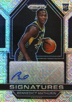 2022 Panini Prizm Rookie Signatures #RSIBMA Bennedict Mathurin Mojo Prizm Basketball Card