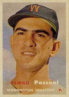 1957 Topps #211 Camilo Pascual Baseball Card