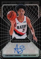 2018 Panini Obsidian Matrix Autographs #ASM Anfernee Simons Basketball Card