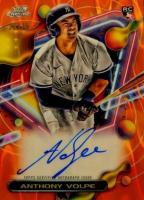 2023 Topps Cosmic Chrome Cosmic Chrome Autograph #AVO Anthony Volpe Orange Galactic Baseball Card