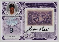 2005 Leaf Century Pro Ball Stamps Signature #S-50 Jim Rice Baseball Card