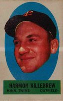 1963 Topps Peel-Offs # Harmon Killebrew Instruction Back Baseball Card