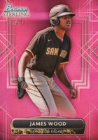2022 Bowman Sterling #BSP57 James Wood Magenta Refractor Baseball Card
