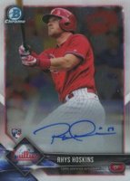 2018 Bowman Rookie Autographs Chrome #RH Rhys Hoskins Baseball Card
