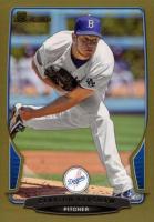 2013 Bowman #91 Clayton Kershaw Gold Baseball Card