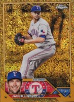 2023 Topps Gilded Collection #138 Jacob DeGrom Mini Diamond Gold Etch Baseball Card