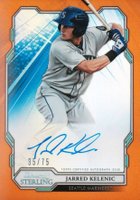 2019 Bowman Sterling Prospect Autographs #JK Jarred Kelenic Orange Refractor Baseball Card