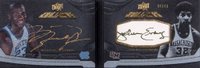 2012 Upper Deck Exquisite UD Black Leather Autographs Dual # Jordan/Erving Basketball Card