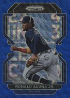 2022 Panini Prizm #245 Ronald Acuna Jr. Blue Wave Prizm Baseball Card