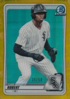 2020 Bowman Chrome Prospects #BCP150 Luis Robert Gold Refractor Baseball Card