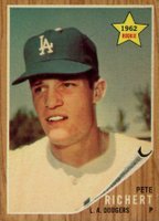 1962 Topps #131GT Pete Richert Green Tint Baseball Card
