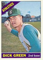 1966 Topps #545 Dick Green Short Print Baseball Card