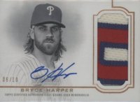 2020 Topps Dynasty Autographed Patch #BH3 Bryce Harper Baseball Card